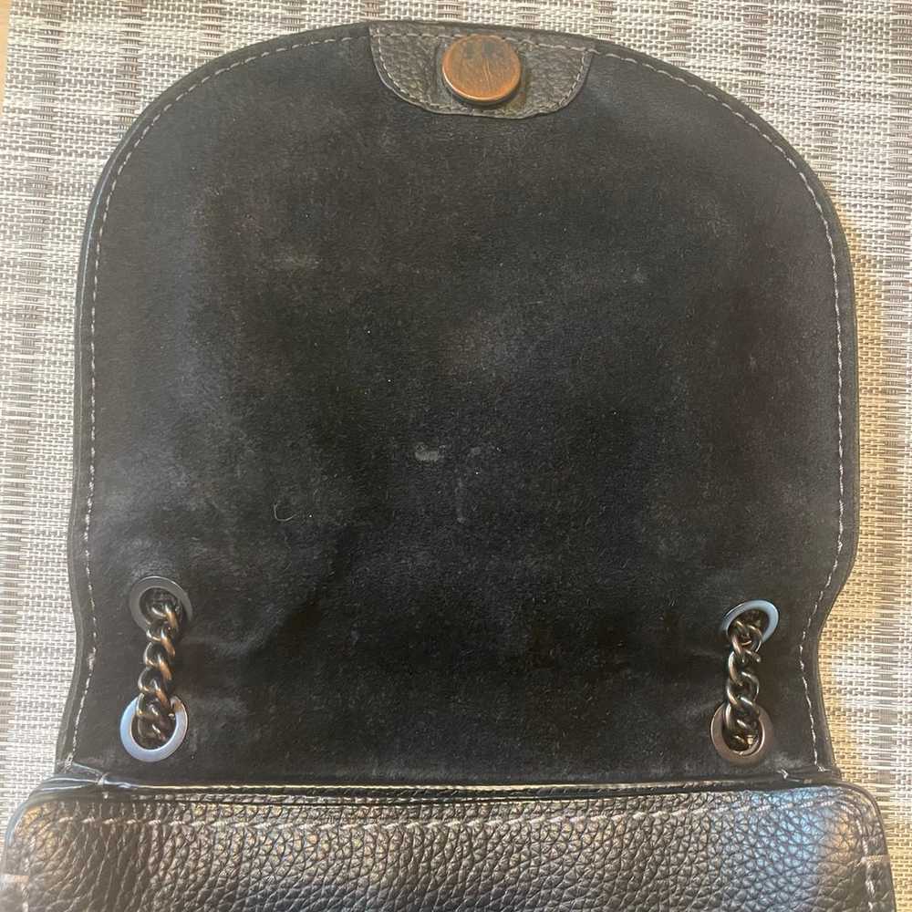 Coach Vintage Black Leather Saddle Bag - image 4