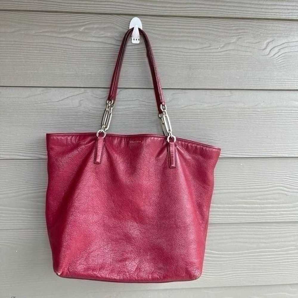 Coach red leather purse - image 1