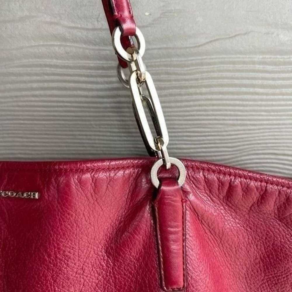 Coach red leather purse - image 5