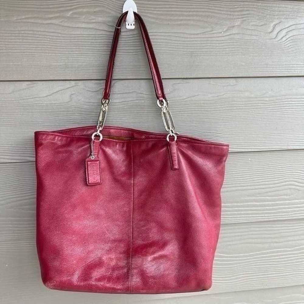 Coach red leather purse - image 6