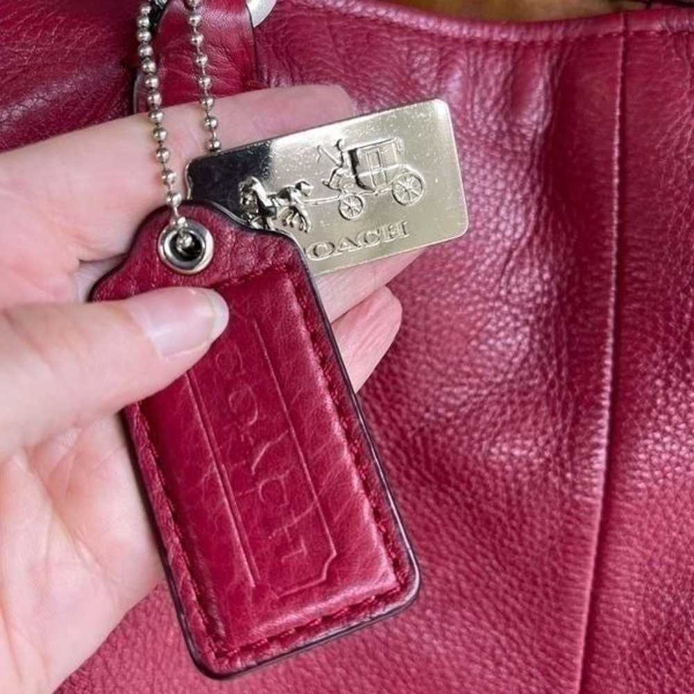 Coach red leather purse - image 8