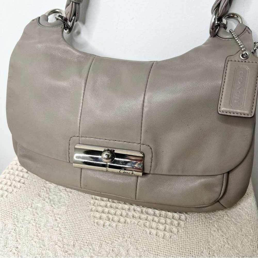 Coach Kristin Leather Hippie Flap Shoulder Bag 16… - image 4