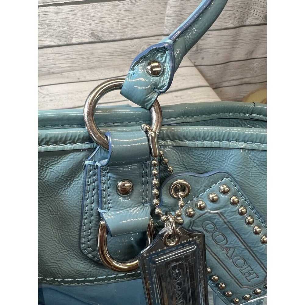 Coach Clear Teal Large Beach Tote Bag - image 6