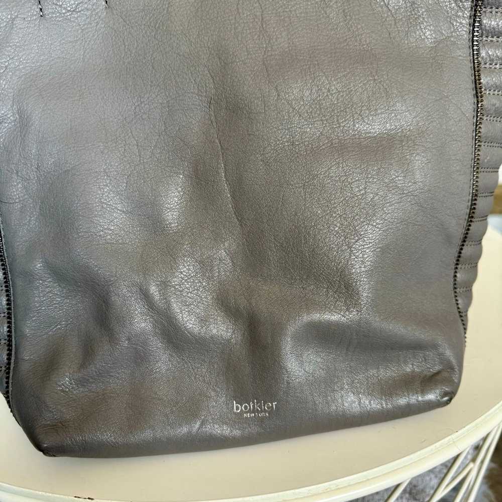 Botkier Leather Soft Pebbled Leather Moto Satchel… - image 2