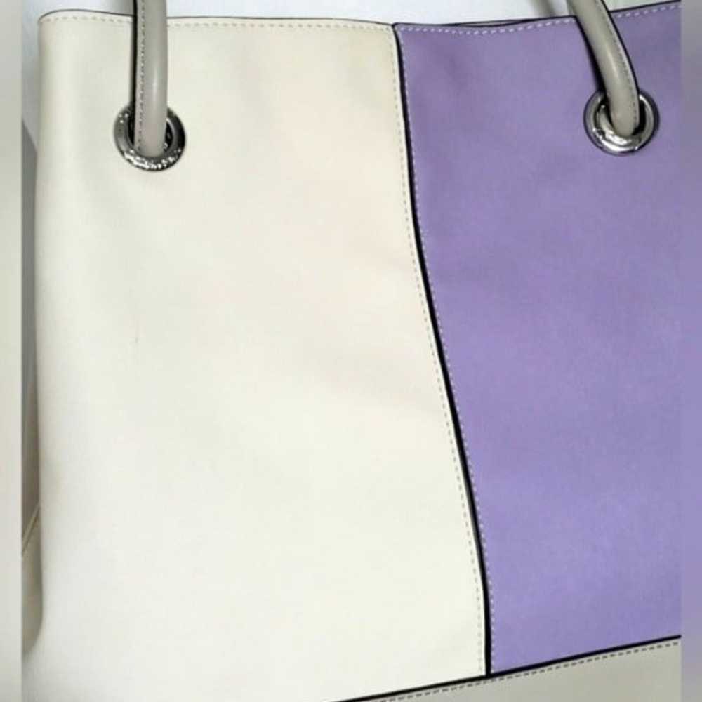 Calvin Klein Purple White Purse Removable Pouch - image 2