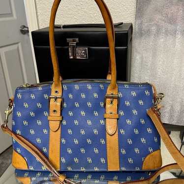 DOONEY AND BOURKE Blue/Tan Leather Satch