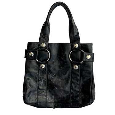 Kooba Black Leather popular Slouchy Pamela Hobo Bag Shoulder Purse Metallic Accent