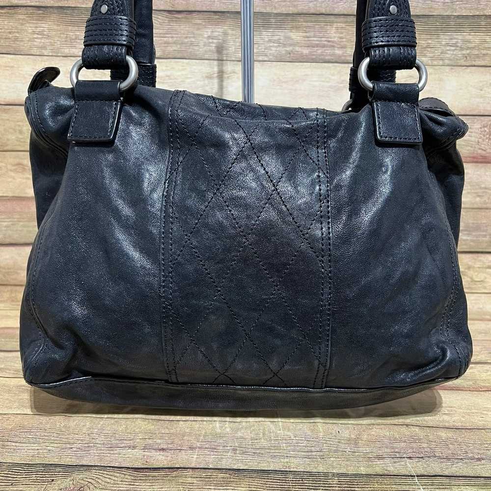 Juicy Couture Black Leather Y2K Shoulder Bag - image 4