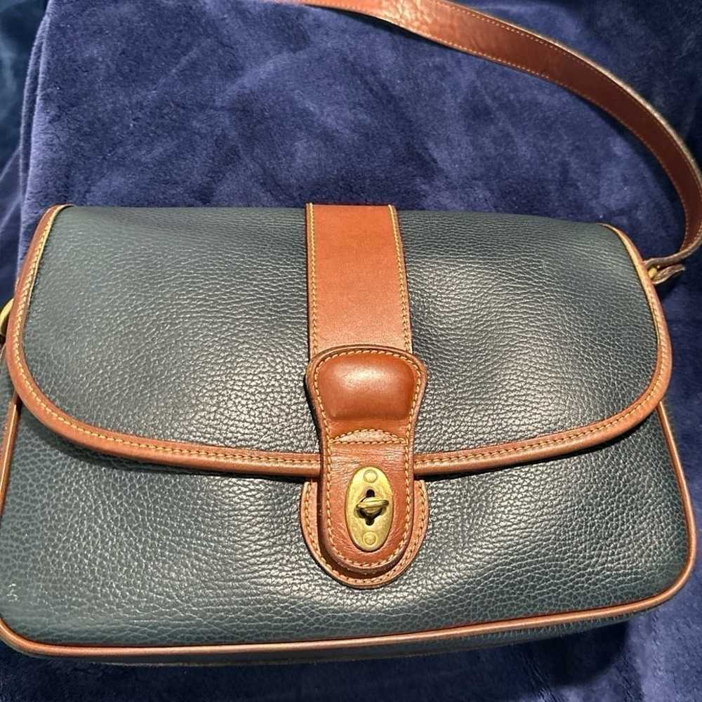 Vintage Coach Sheridan Navy Leather Crossbody Bag… - image 6