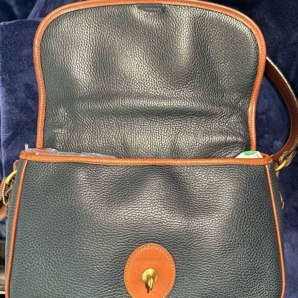Vintage Coach Sheridan Navy Leather Crossbody Bag… - image 7