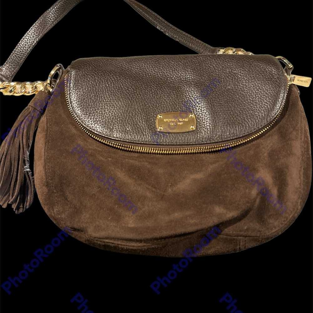 Brown suede and leather Bag - image 2