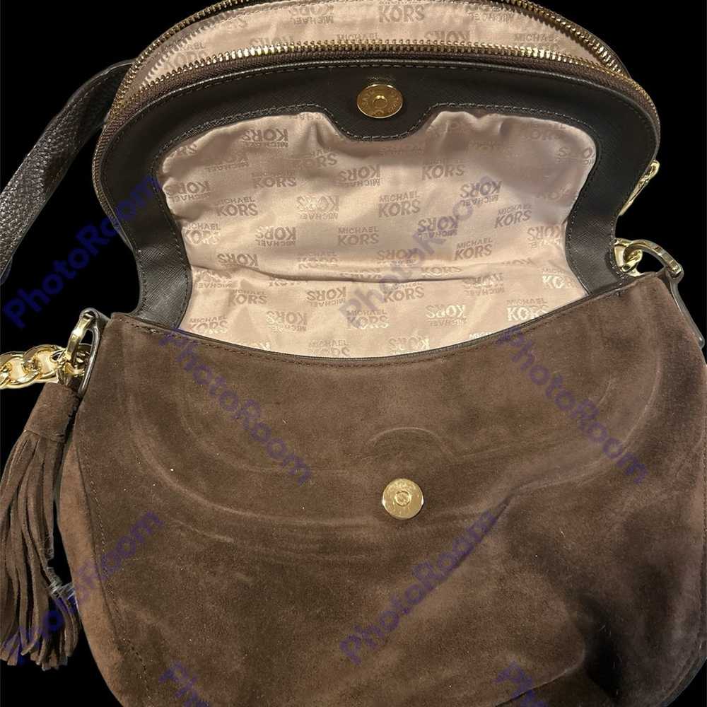 Brown suede and leather Bag - image 3