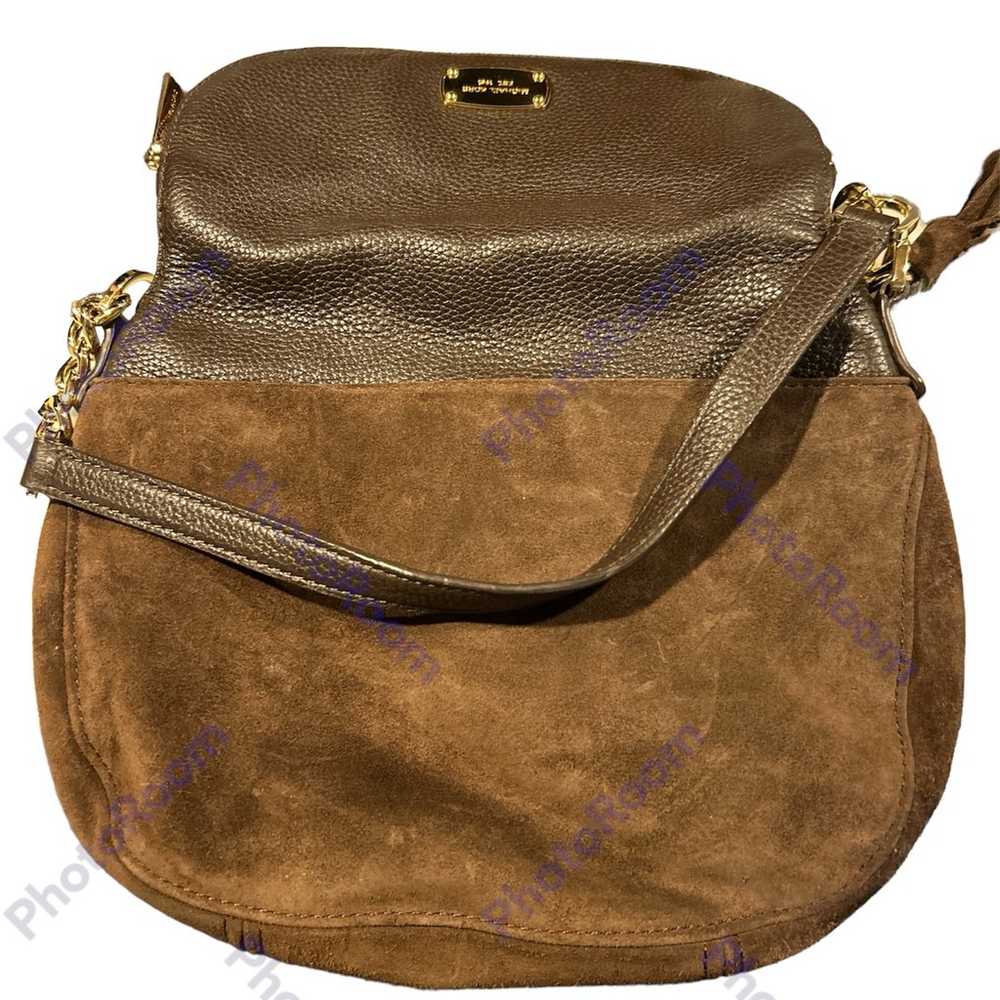 Brown suede and leather Bag - image 4