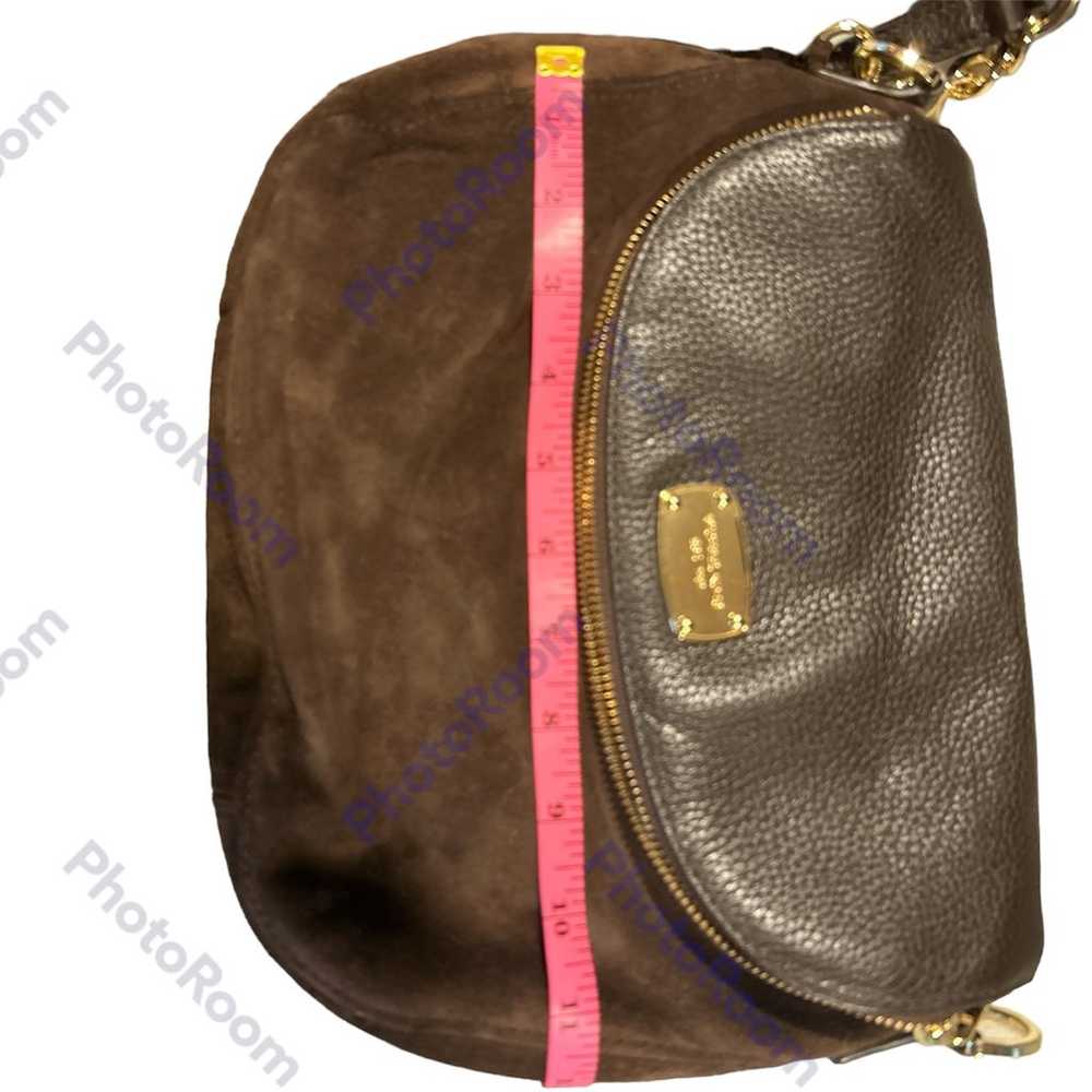 Brown suede and leather Bag - image 8