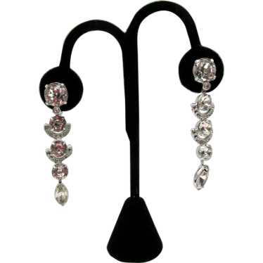 Vintage Eisenberg Crystal Drop Earrings