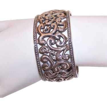 Made in Thailand Thai Sterling Silver Cuff Bracel… - image 1