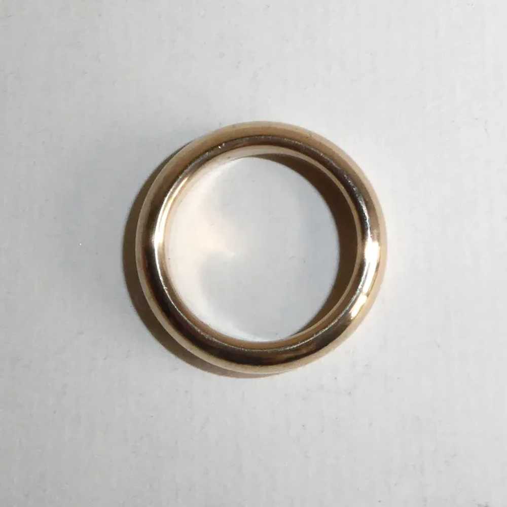 Classic Victorian 18k Heavy Domed Band Ring - image 12