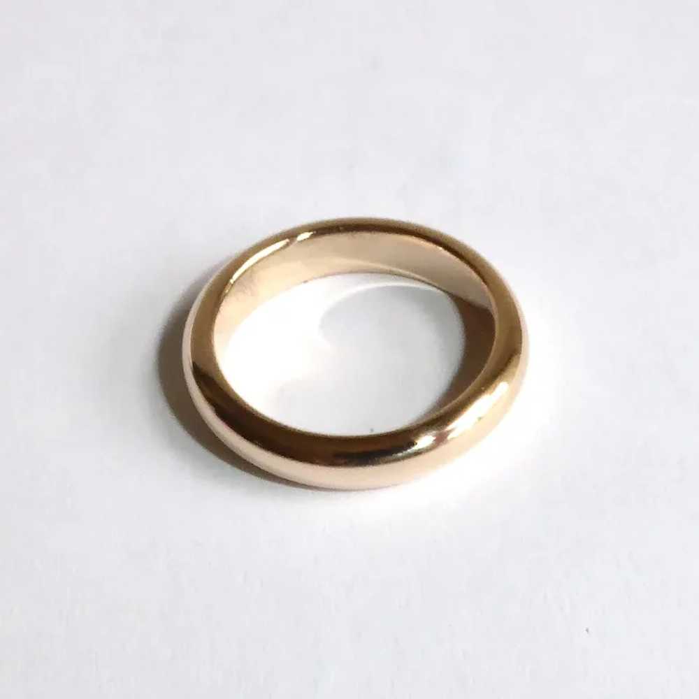 Classic Victorian 18k Heavy Domed Band Ring - image 2