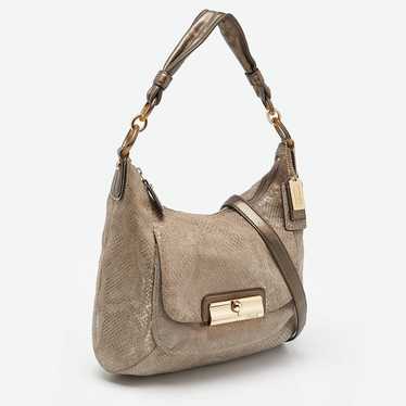 #COACH Phyton Embossed Leather Kristin Hobo - image 1