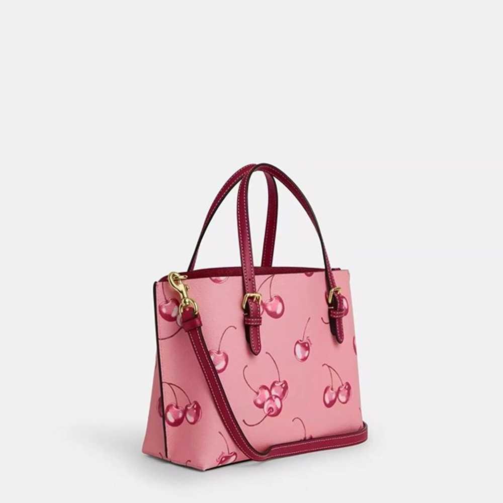 Coach Mollie Tote Bag 25 With Cherry Print - image 3