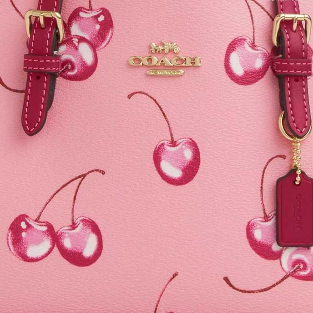 Coach Mollie Tote Bag 25 With Cherry Print - image 5
