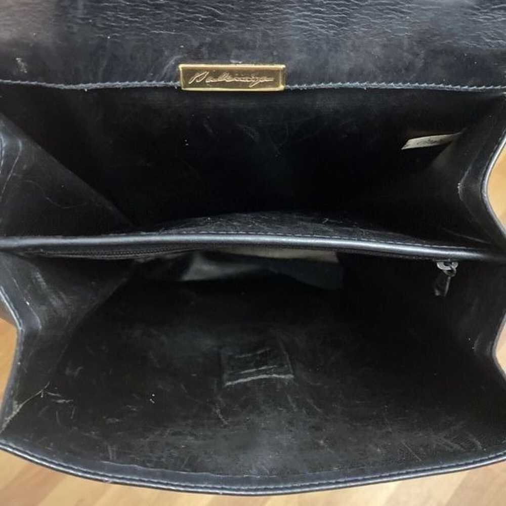 Vintage Rare Balenciaga Black Leather Shoulder Me… - image 6