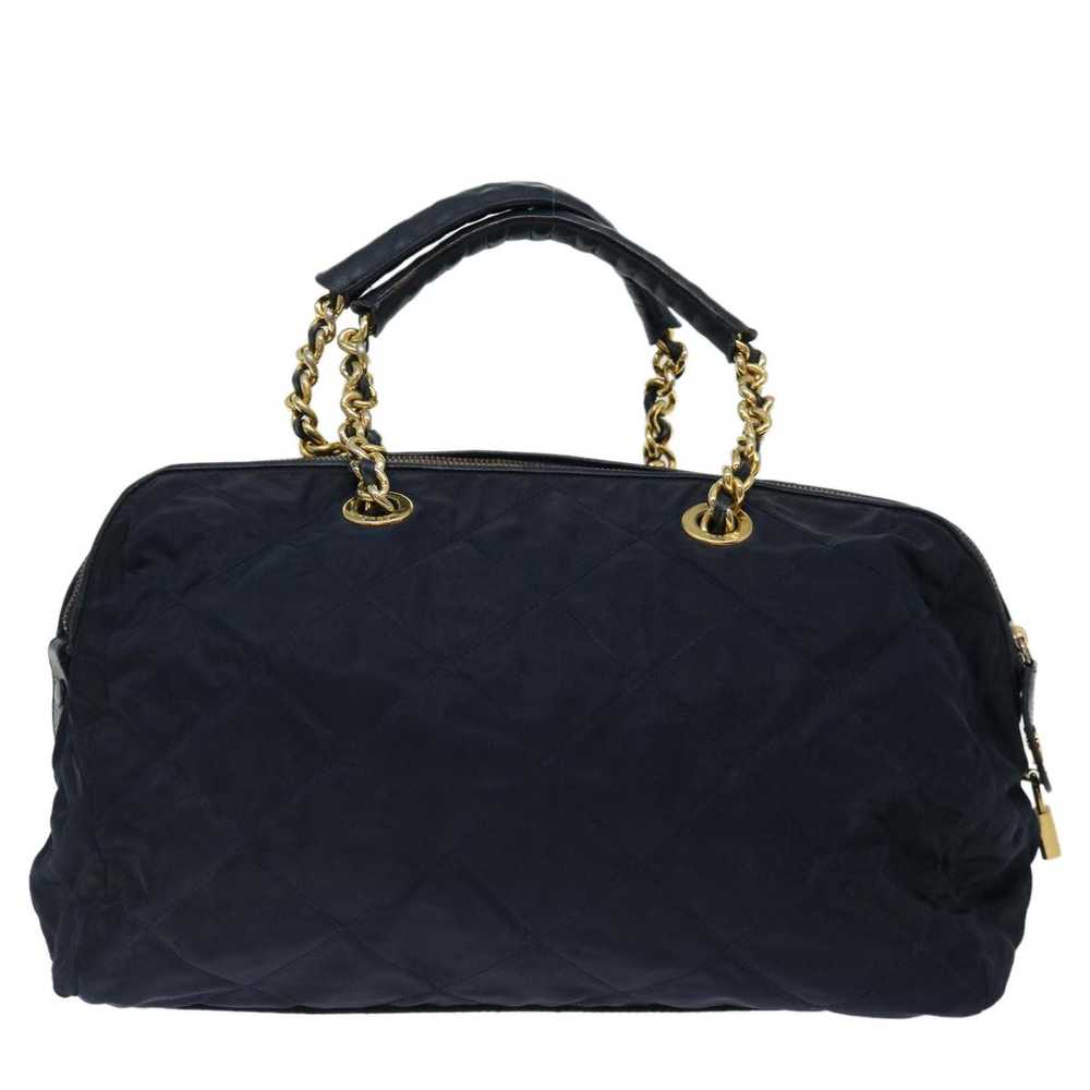 Prada PRADA Quilted Hand Bag Nylon Navy Auth ac28… - image 2