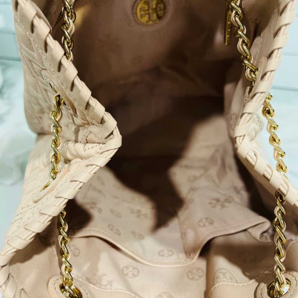 Tory Burch Marion chain backpack quilted leather … - image 7