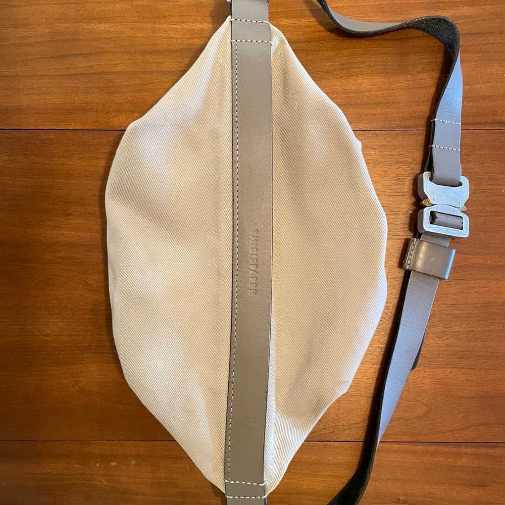 Thisispaper Transfer Bag - Light Grey Waxed Cotto… - image 1