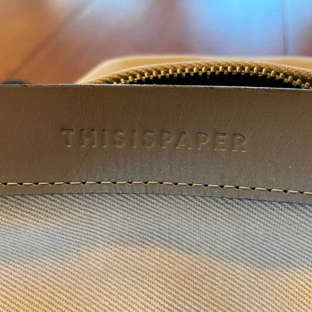 Thisispaper Transfer Bag - Light Grey Waxed Cotto… - image 5