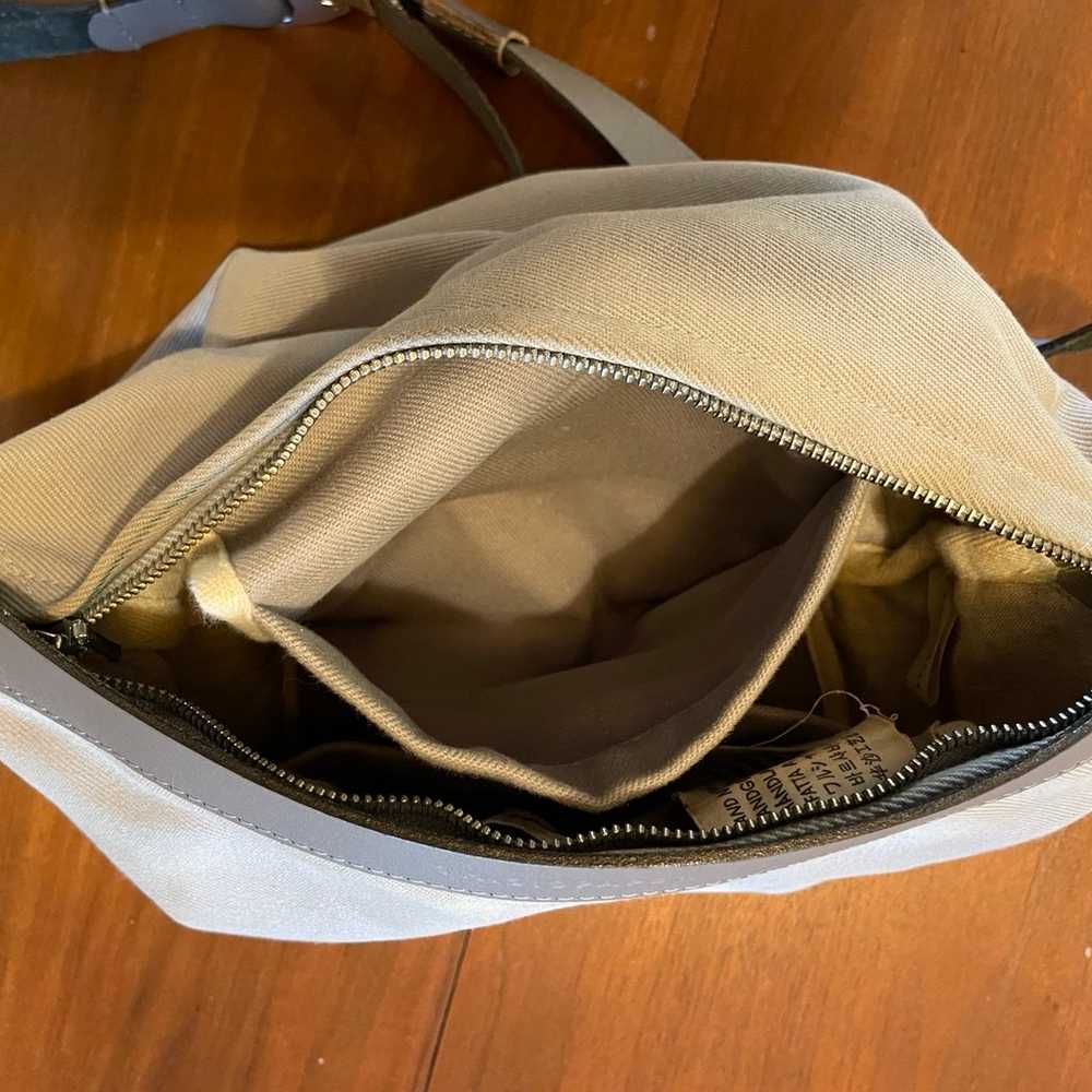 Thisispaper Transfer Bag - Light Grey Waxed Cotto… - image 7