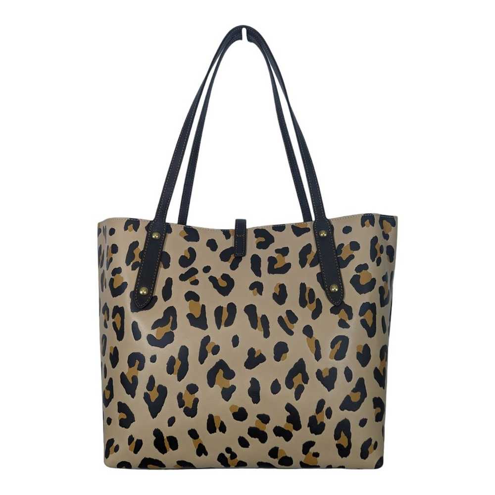 Coach Leather Cheetah Tote Market Tote With Leopa… - image 2