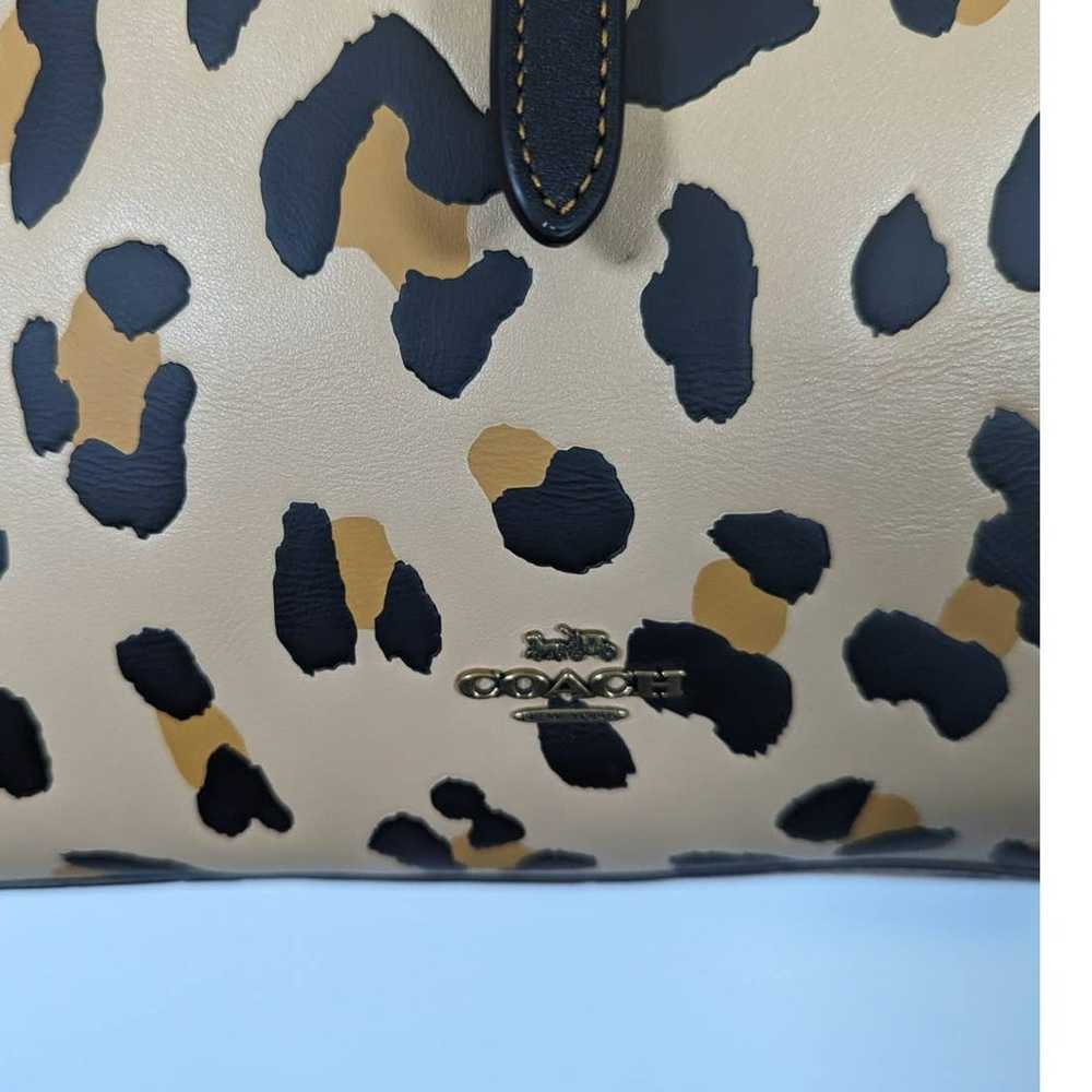Coach Leather Cheetah Tote Market Tote With Leopa… - image 5