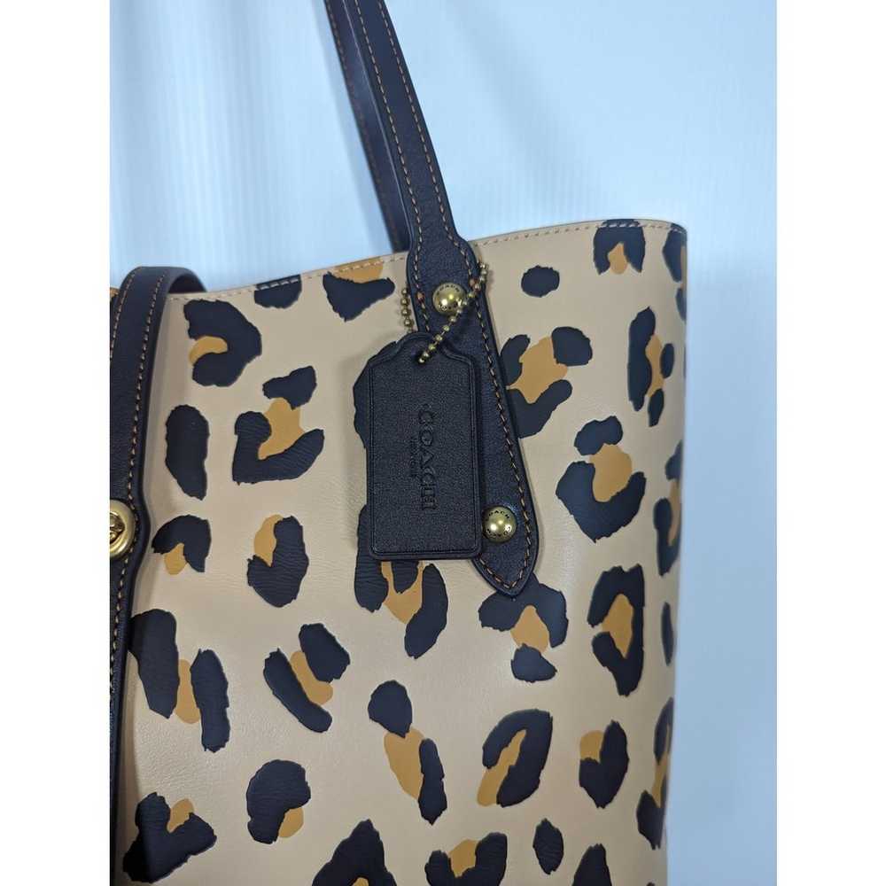 Coach Leather Cheetah Tote Market Tote With Leopa… - image 7