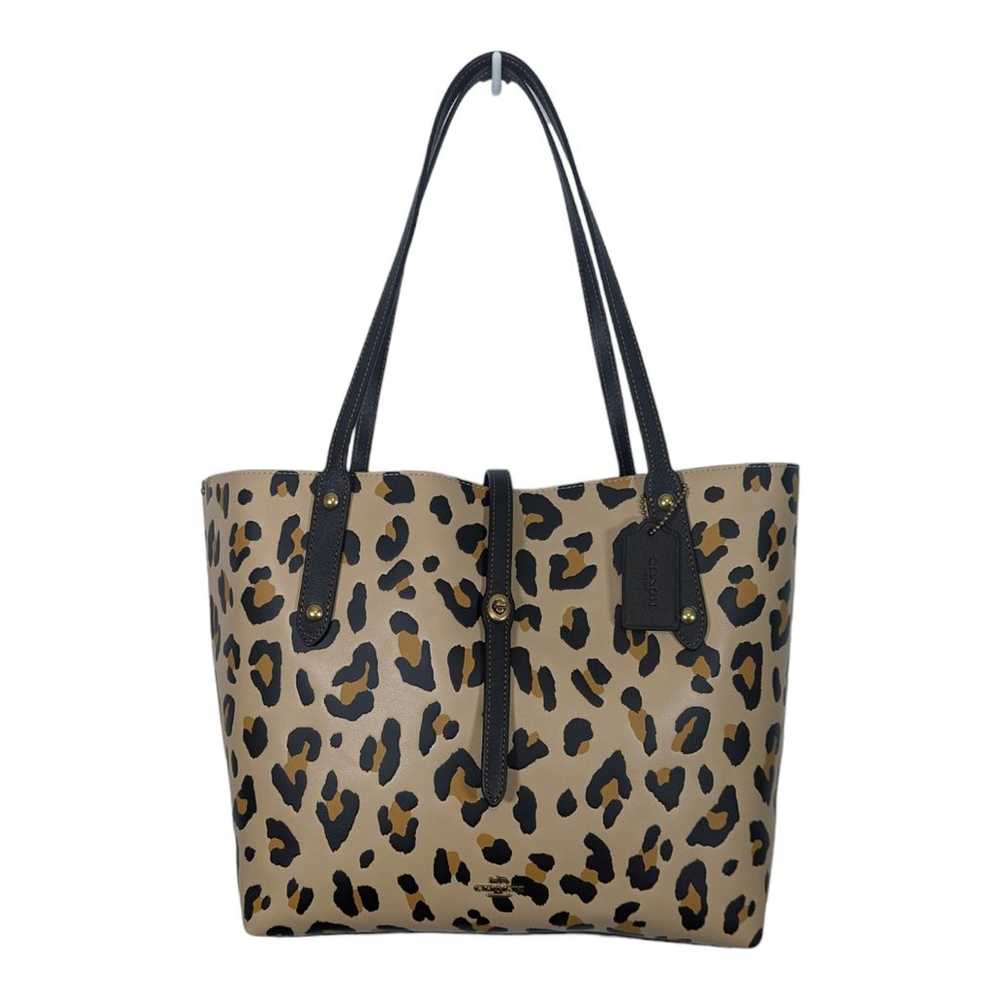 Coach Leather Cheetah Tote Market Tote With Leopa… - image 9