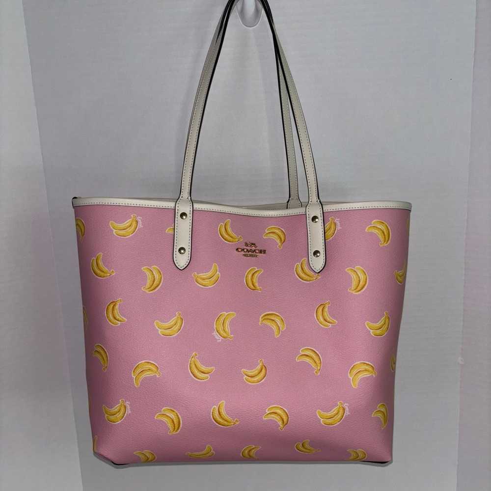 Coach Pink Banana Print Reversible Tote Limited E… - image 2