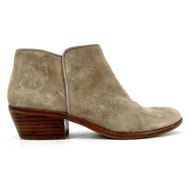 Sam Edelman: taupe suede ankle boots (5) block he… - image 1
