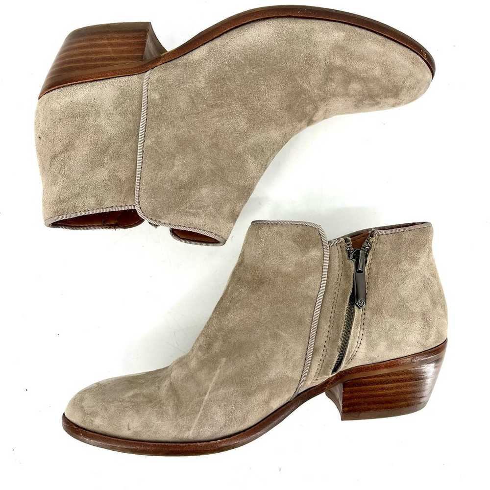 Sam Edelman: taupe suede ankle boots (5) block he… - image 3