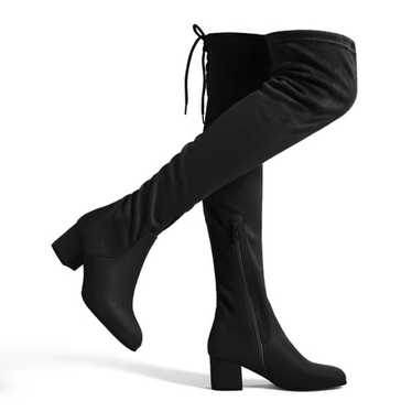 Dream Pairs Laurence Chunky Heel Thigh High Boots… - image 1