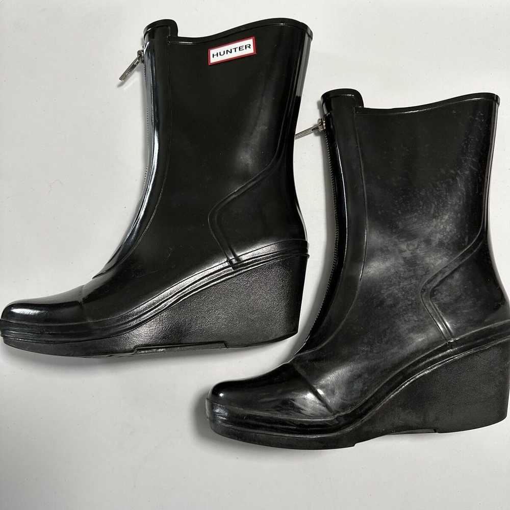 Hunter Womens Wedge Rain boots Size 9 - image 1