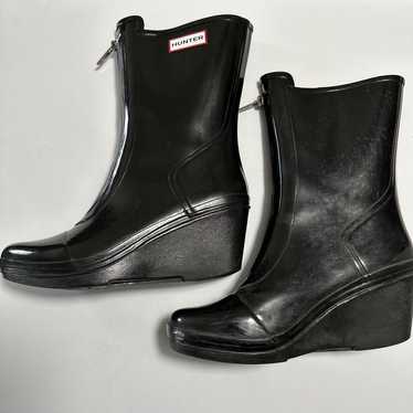 Hunter Womens Wedge Rain boots Size 9 - image 1