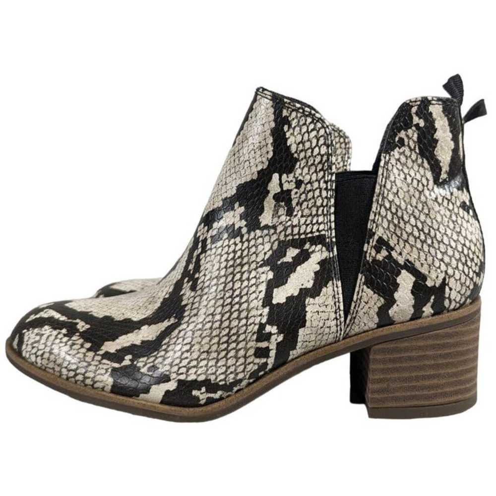 Dr. Scholl's Teammate Snakeskin Ankle Booties - S… - image 1
