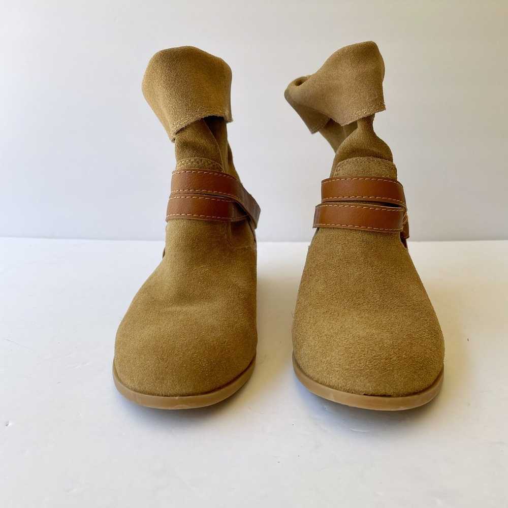 Seychelles Tan Suede Slouch Boots 6 Moto Harness … - image 2