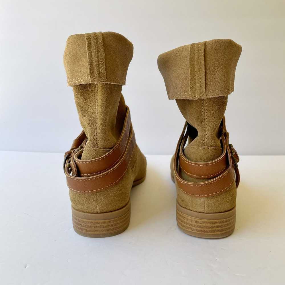 Seychelles Tan Suede Slouch Boots 6 Moto Harness … - image 5