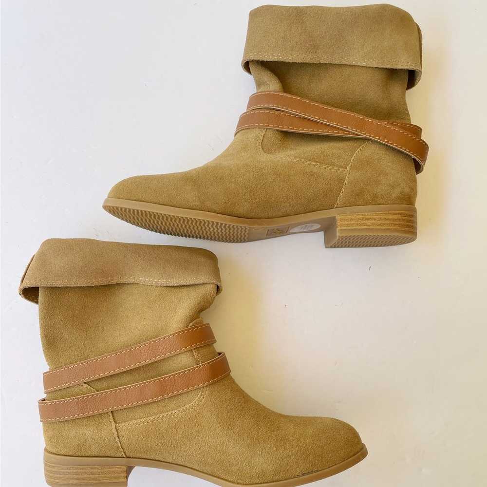 Seychelles Tan Suede Slouch Boots 6 Moto Harness … - image 6