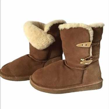 BearPaw Abigail Winter Suede Toggle Boots