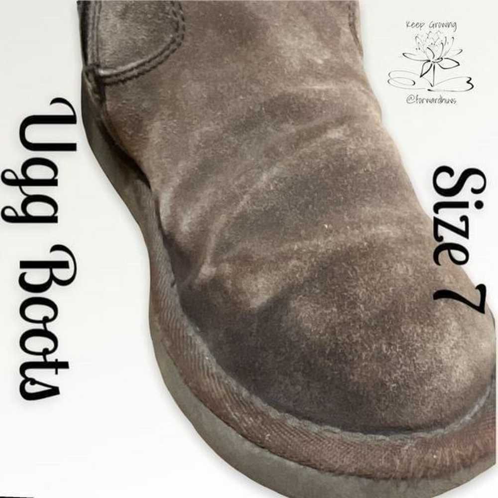 Pre-Owned UGG Sunset Tall Brown Shearling Boots -… - image 5