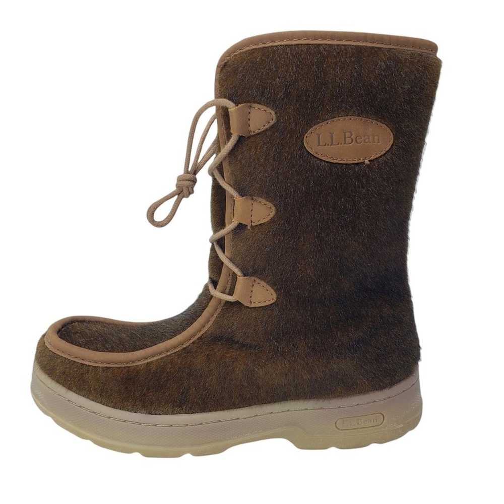 LL Bean Sherpa-Lined Mukluk Boot, Sz 6, Brown - image 1