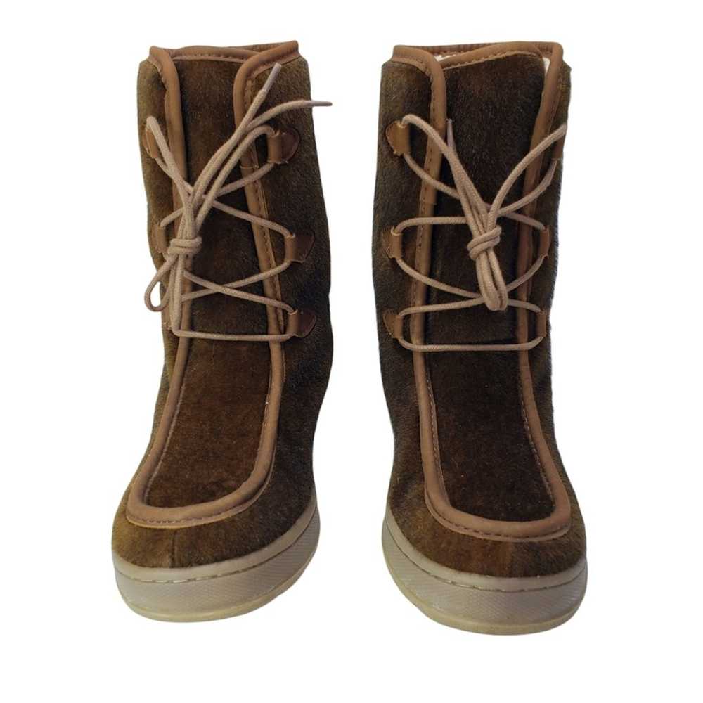 LL Bean Sherpa-Lined Mukluk Boot, Sz 6, Brown - image 9