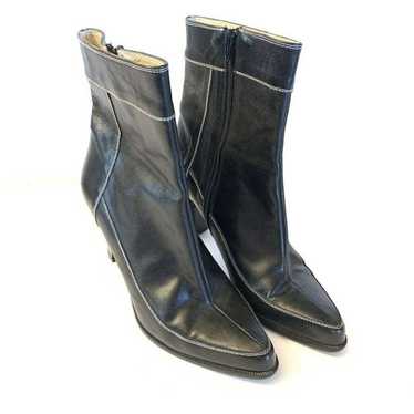 Charles Jourdan Paris Black Leather Boot